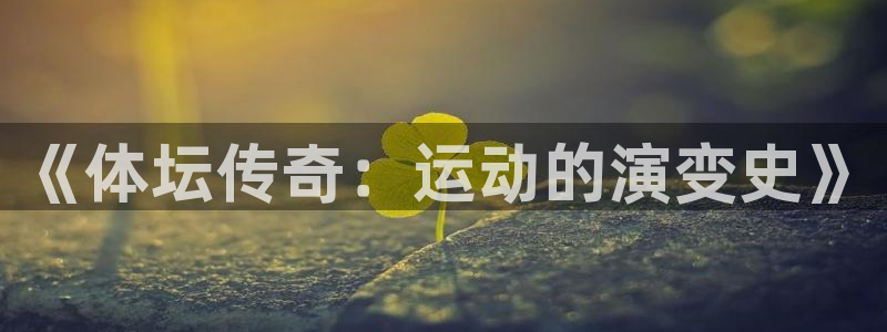 谈球吧体育官网：《体坛传奇：运动的演变史》
