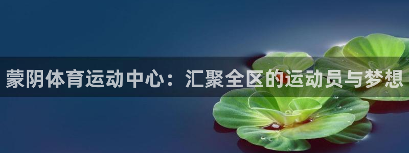 谈球吧体育：蒙阴体育运动中心：汇聚全区的运动员与梦想